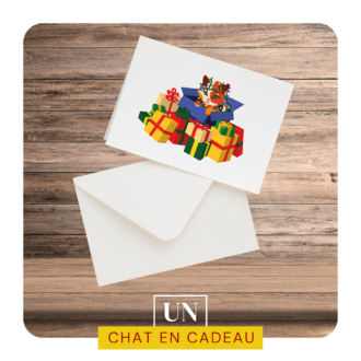 Carte Un chat en cadeau