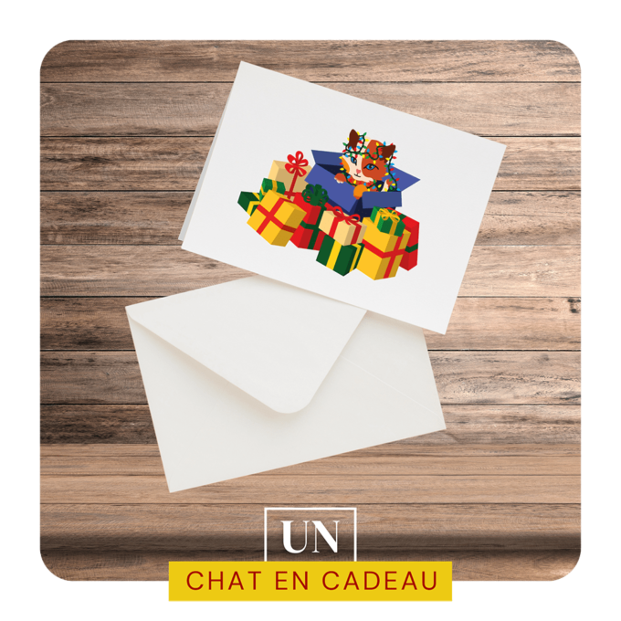 carte-cadeaux Carte Un chat en cadeau