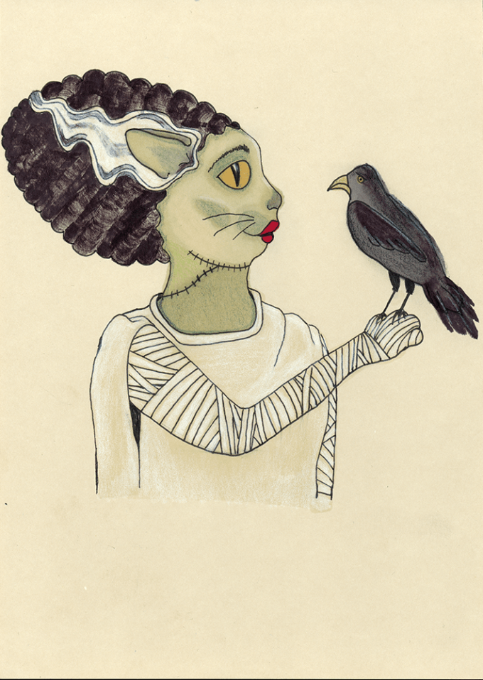 drawlloween2021-23 drawlloween 2021 - jour 23 - frankenstein