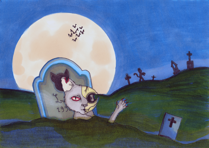 drawlloween 2021 - jour 27 bis - crypt