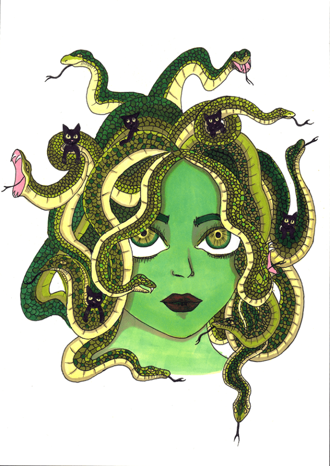 drawlloween2021-28 drawlloween 2021 - jour 28 - serpentine