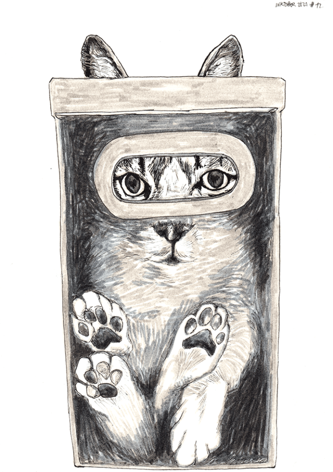 inktober2021-12 inktober 2021 - jour 12 - stuck