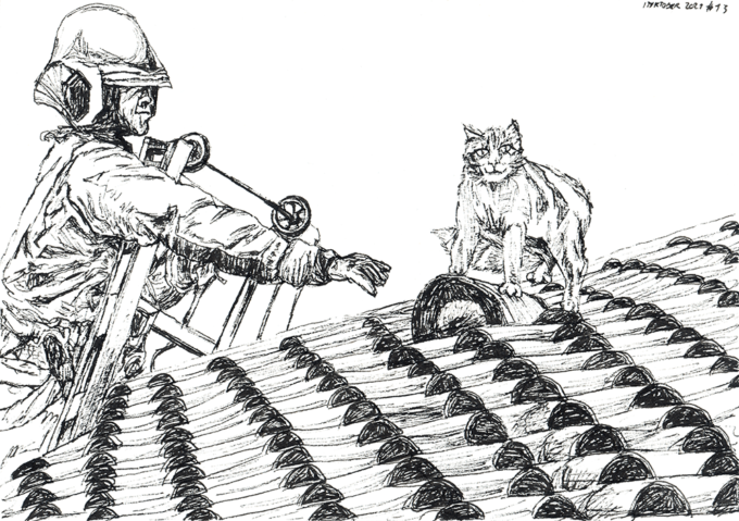 inktober2021-13 inktober 2021 - jour 13 - roof