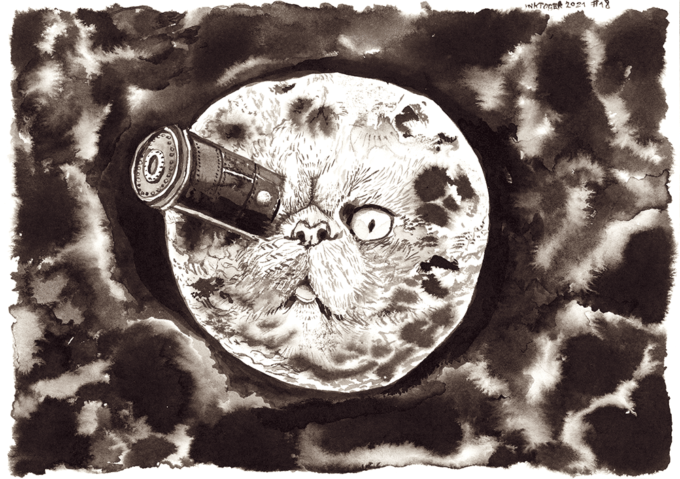 inktober2021-18 inktober 2021 - jour 18 - moon