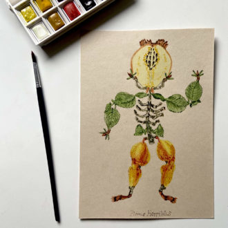 drawlloween 2022 - botanical beasts (original)