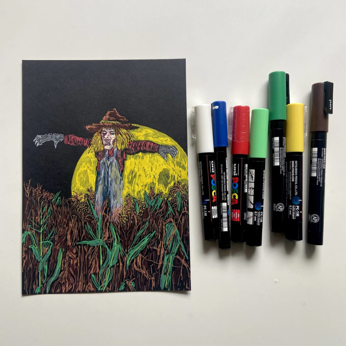 drawllo-09-scarewolf-ak-original drawlloween 2022 - scarewolf (original)