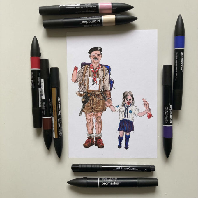 drawllo-14-ghoul-scout-ak-original drawlloween 2022 - ghoul scout (original)