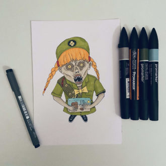 drawlloween 2022 - ghoul scout (original)