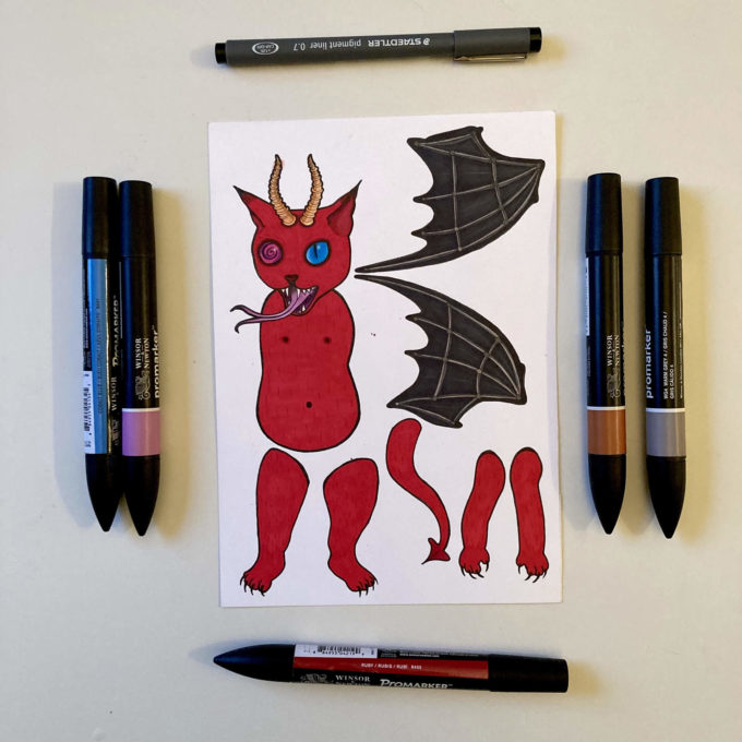 drawllo-16-build-a-beast-ck-original drawlloween 2022 - build a beast (original)