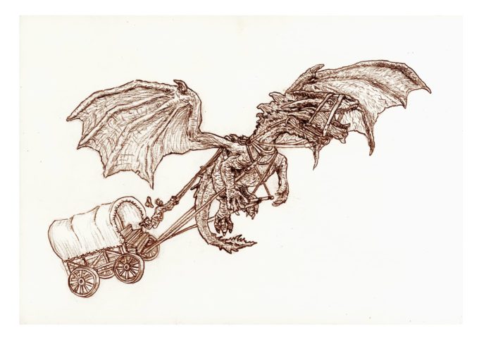 drawlloween 2022 - dragon wagon