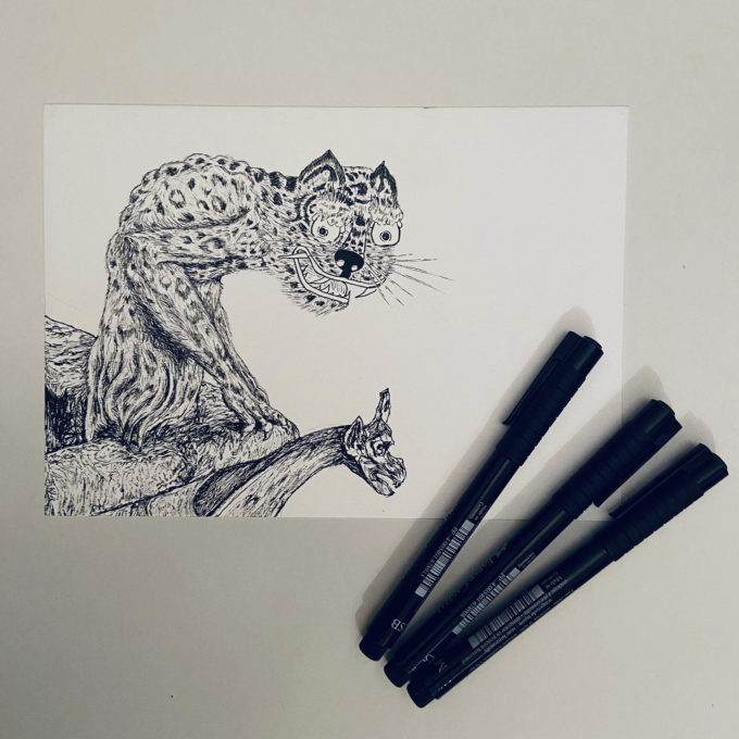 inkto-01-gargoyle-ak-original inktober 2022 - gargoyle (original)