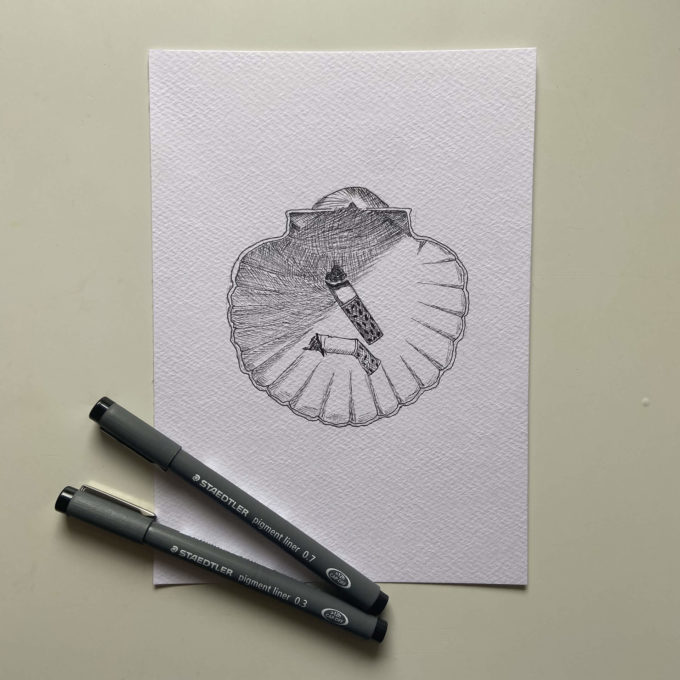 inkto-04-scallop-ck-original inktober 2022 - scallop (original)