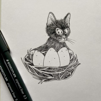 inktober 2022 - nest (original)