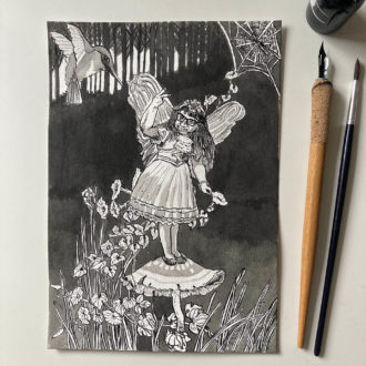 inktober 2022 - fairy (original)