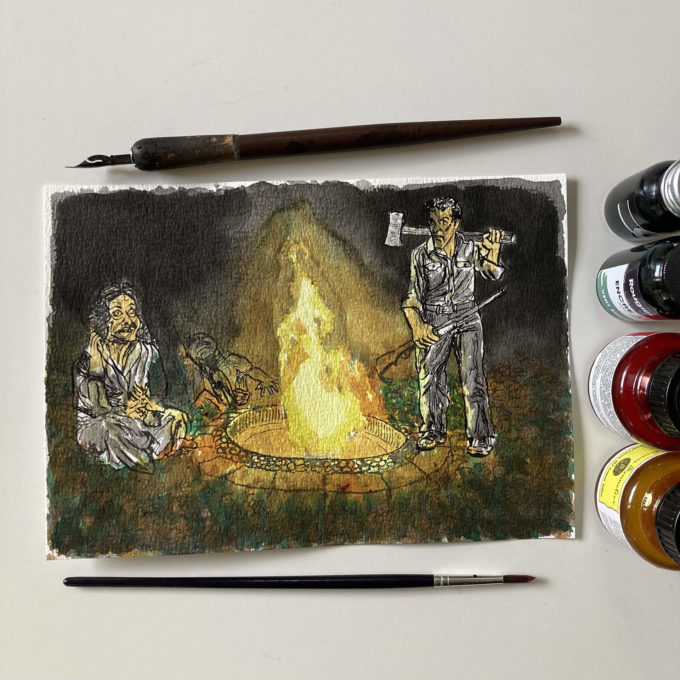 inkto-28-camping-ak-original inktober 2022 - camping (original)