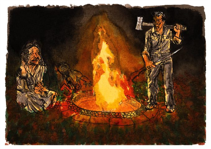 inktober-ak-d28-camping inktober 2022 - camping