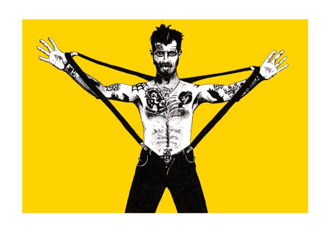 inktober 2022 - eagle (yellow)