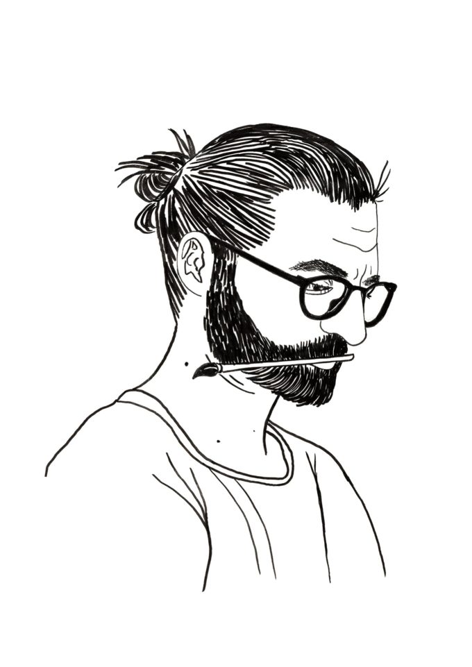 inktober-ck-d19-ponytail inktober 2022 - ponytail